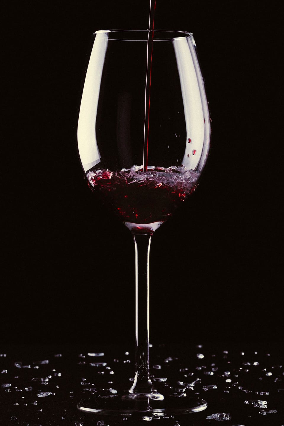 A glass of TERRUAROV Estate wine in close-up